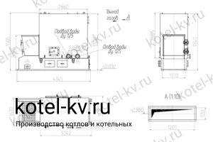Котел 1.86 с топкой ТЛПХ. Чертеж