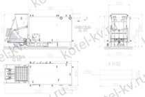 Чертеж котла КВм 1630 кВт с ТШПМ